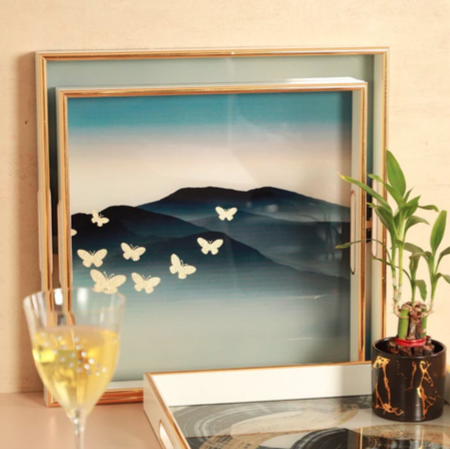 TR0031-Butterfly In Horizon Wooden Tray Main Image